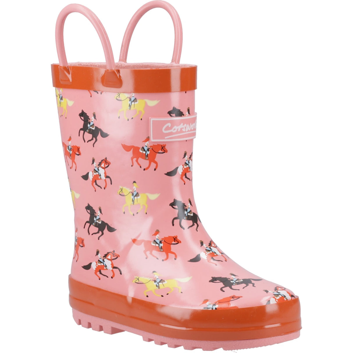 Cotswold Infant Kids Puddle Waterproof Pull On Boot Horses
