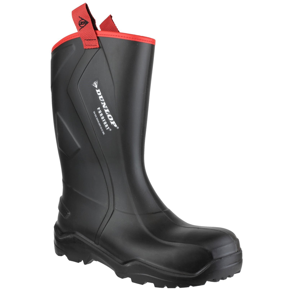 Dunlop Mens Purofort+ Rugged Full Safety Wellingtons Black