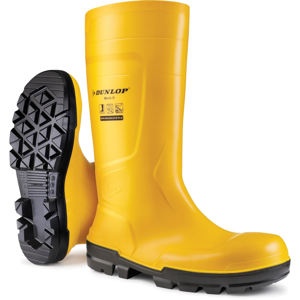 Dunlop Unisex Work-It Full Safety Wellington Yellow