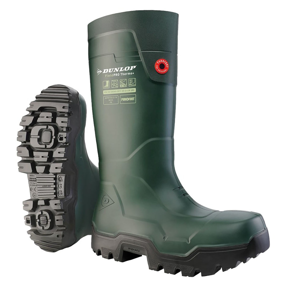 Dunlop Unisex FIELDPRO THERMO+ Safety Wellington Green