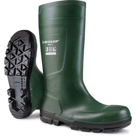 Dunlop Unisex Work-It Full Safety Wellington Green