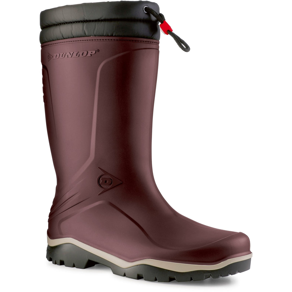 Dunlop Unisex Blizzard Wellington Burgundy/Grey/Black