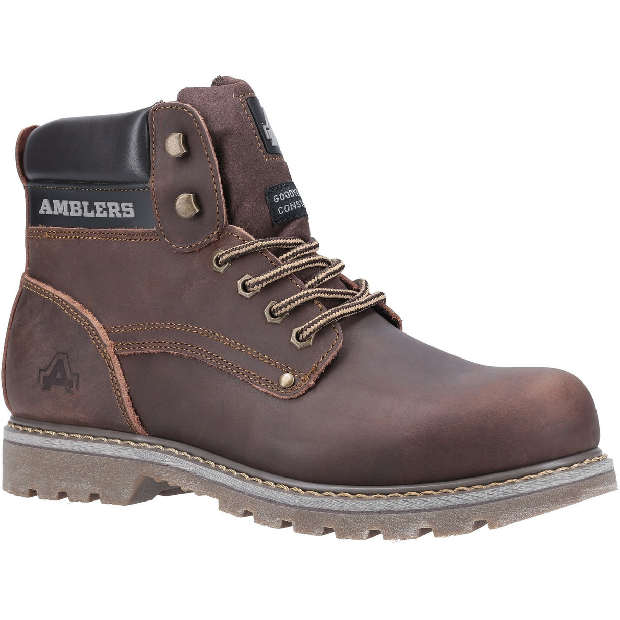 Amblers Mens Dorking Casual Boot Brown Crazy Horse