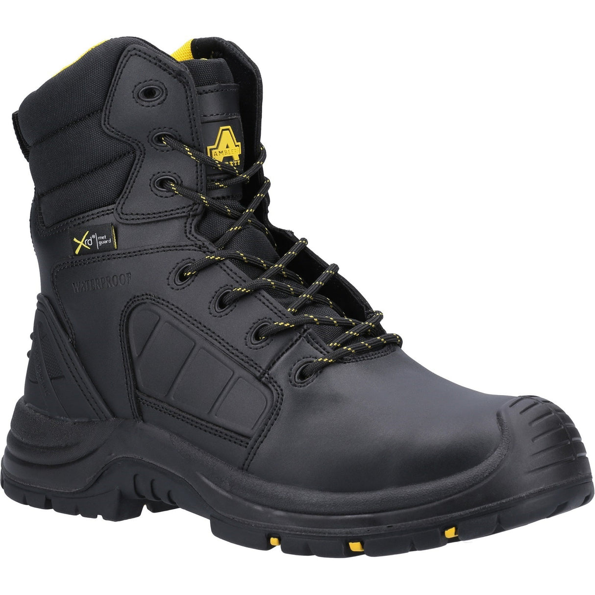 Amblers Safety Unisex AS350C Berwyn Hi-Leg Waterproof Metal Free Metatarsal Safety Boot Black