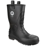 Amblers Safety Unisex FS90 Waterproof PVC Pull on Safety Rigger Boot Black