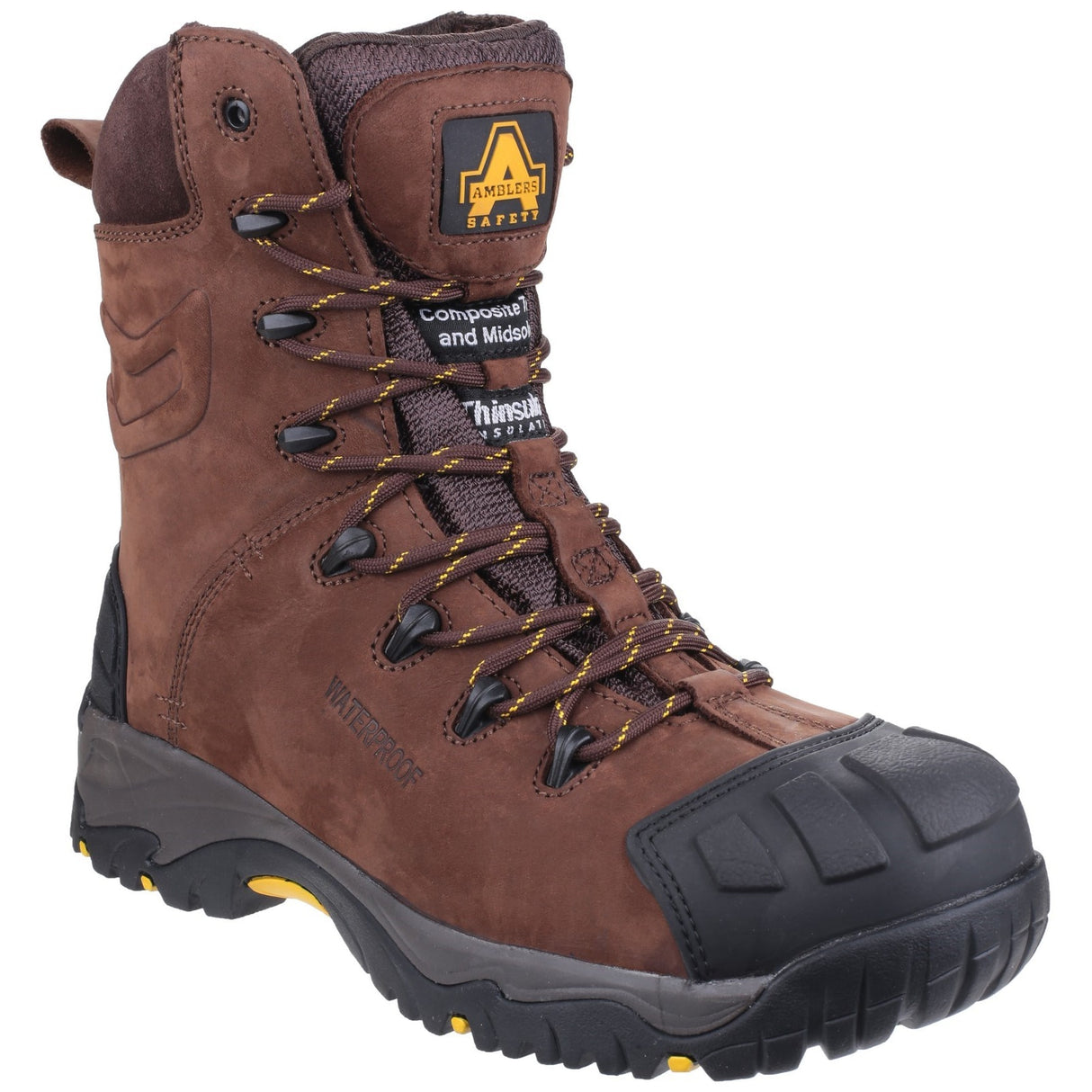 Amblers Safety Mens AS995 Pillar Hi-leg Safety Boot Brown
