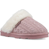 Bearpaw Womens RUMIE CABLE KNIT PEONY