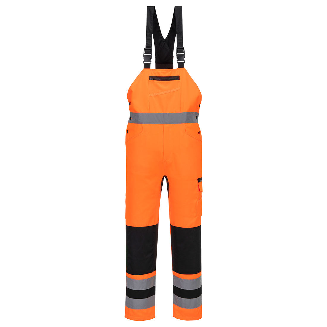 Portwest WX2 Eco Hi-Vis Bib & Brace Orange/Black