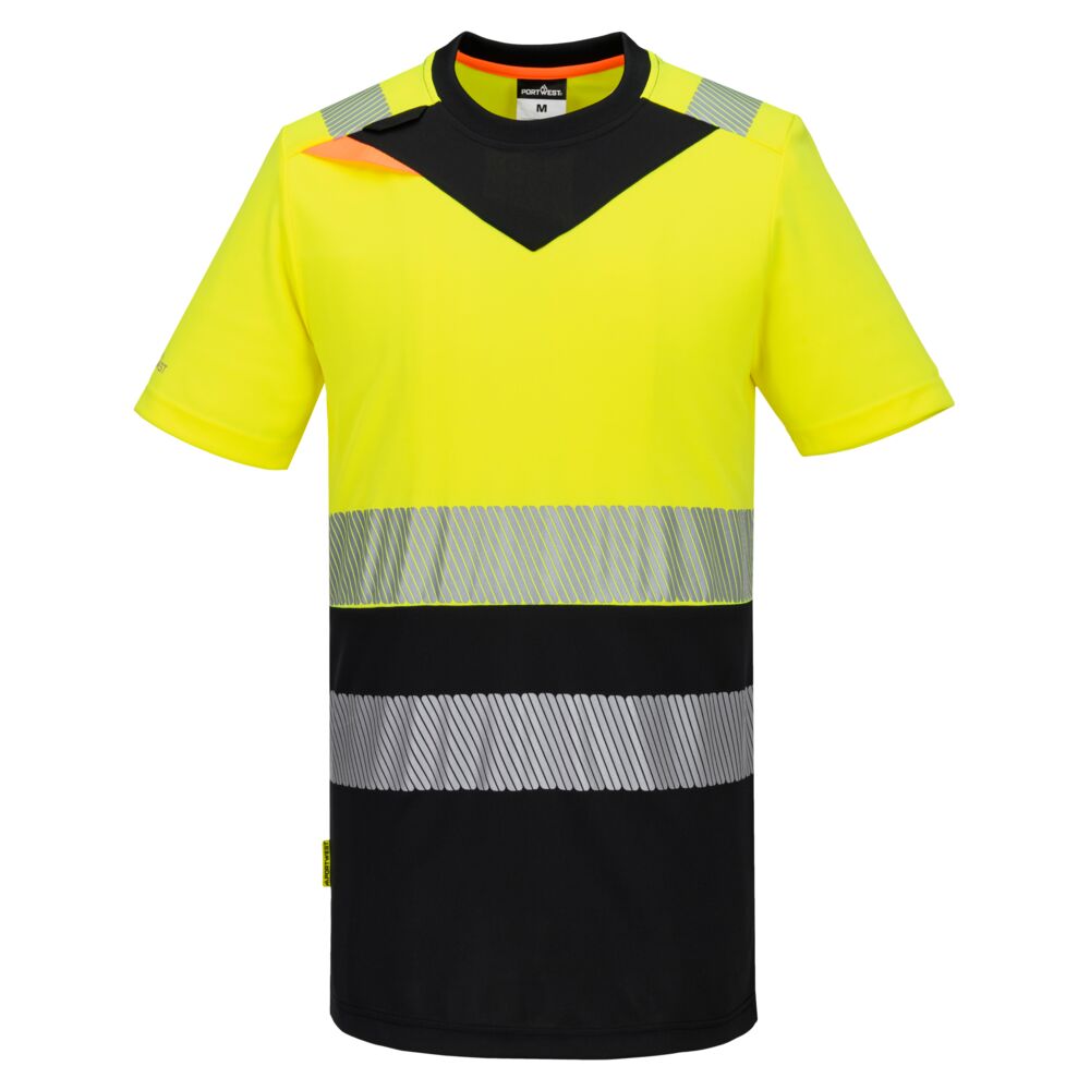 Portwest DX4 Hi-Vis Class 1 T-Shirt S/S Yellow/Black