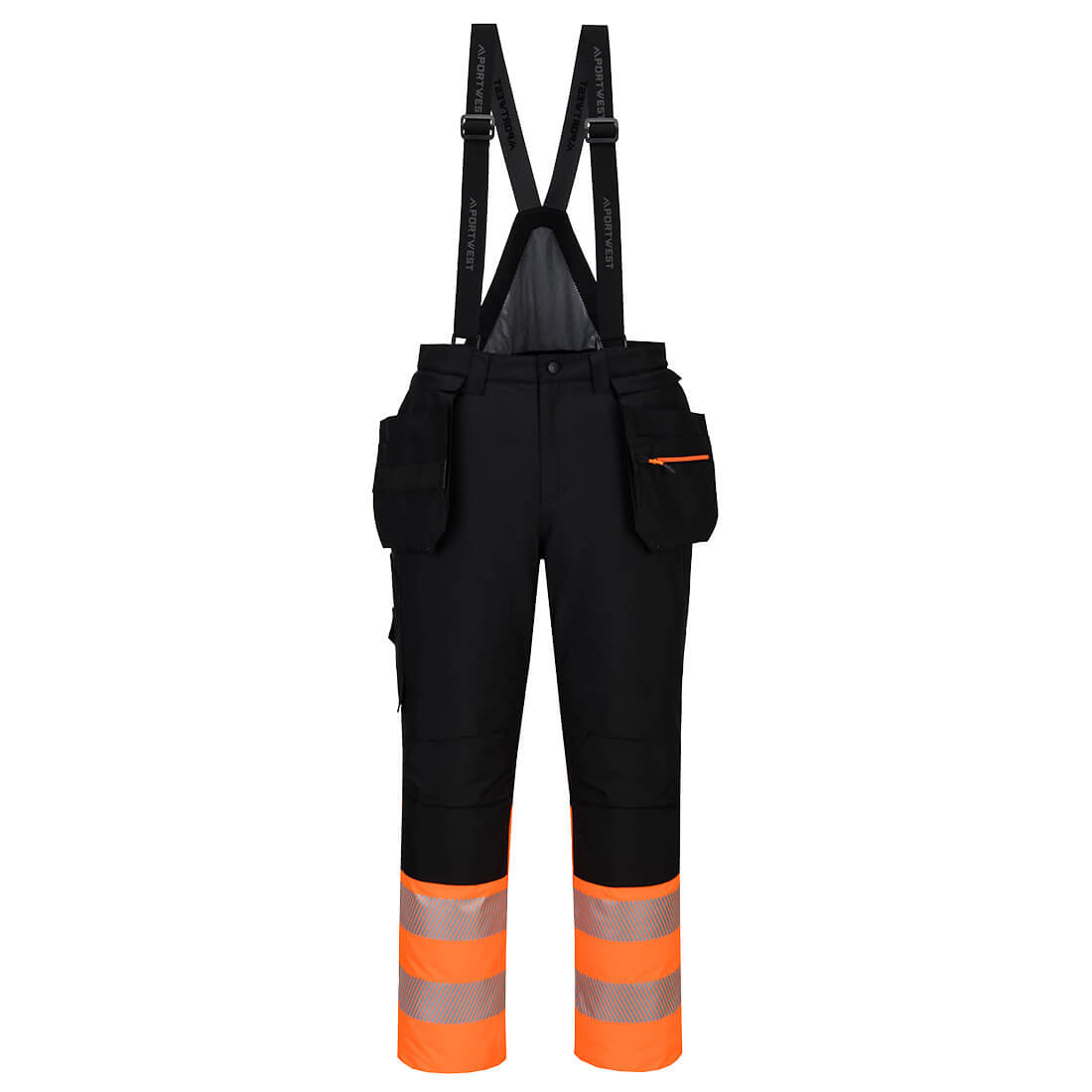 Portwest DX4 Hi-Vis Class 1 Winter Bib and Brace Orange/Black