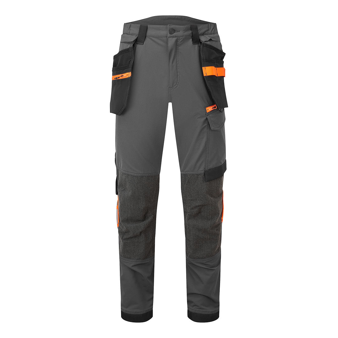 Portwest EV4 Stretch Detachable Holster Trousers Metal Grey Tall