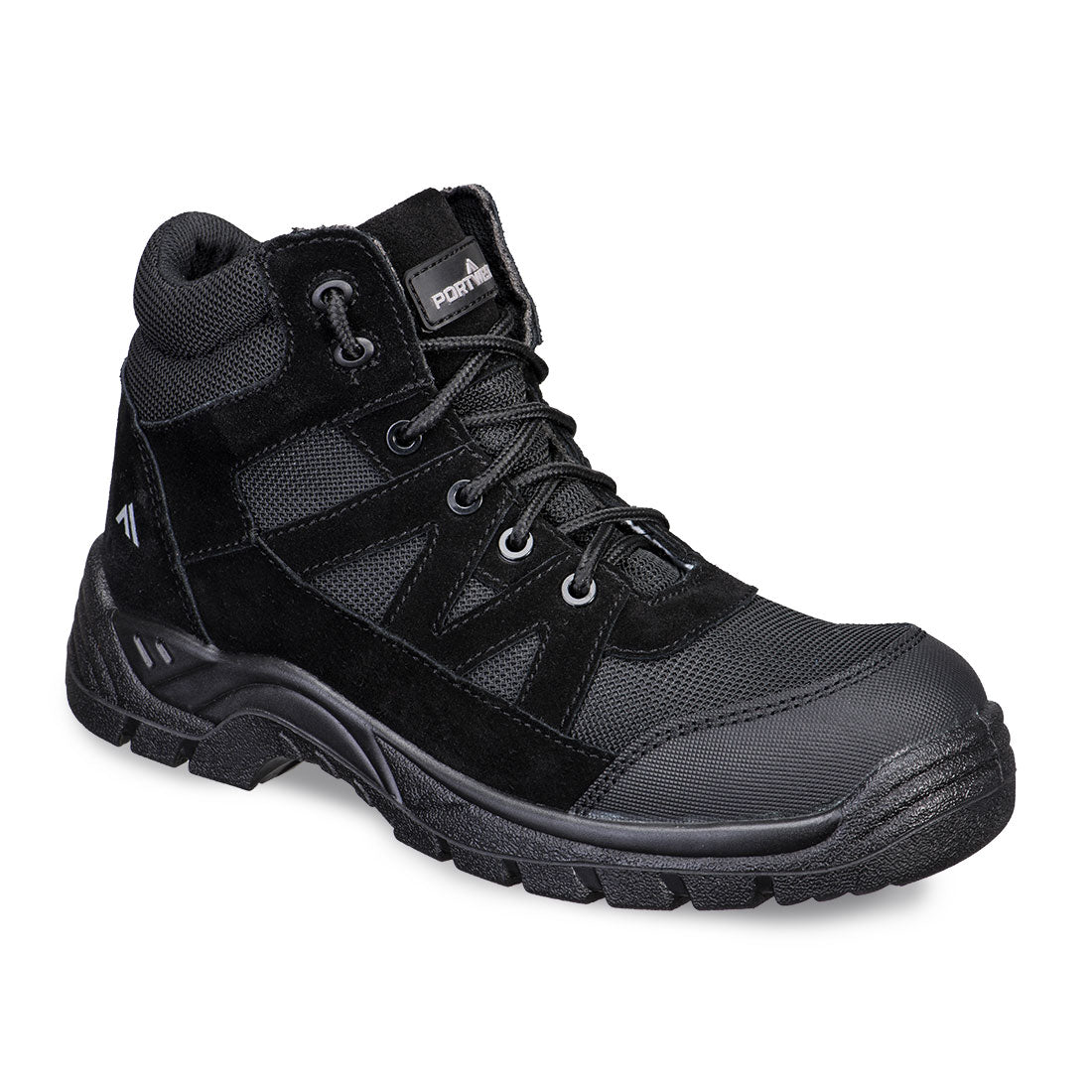 Portwest Composite Textile and Suede Ankle Boot S1PL SR FO Black