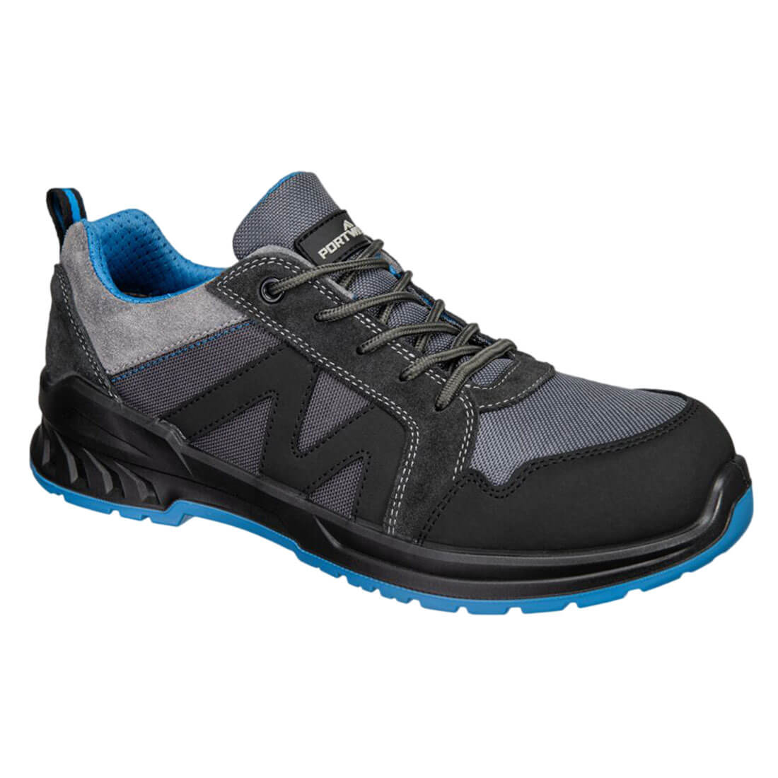 Portwest Composite Textile & Suede Trainer S1PS SR FO Black/Blue