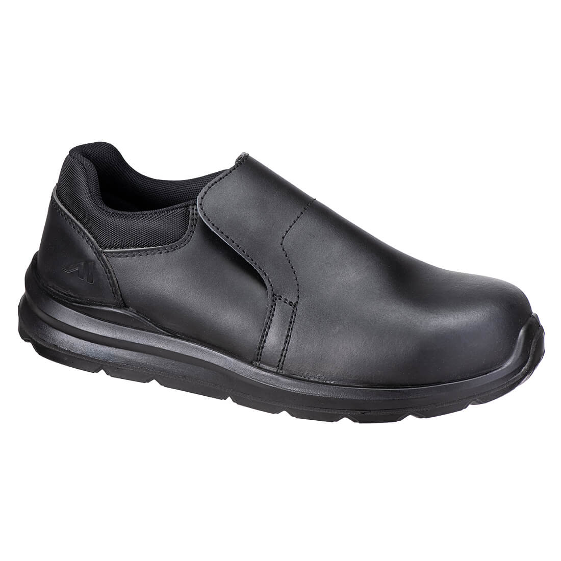 Portwest Composite Action Leather Slip On Shoes S3S SR FO Black