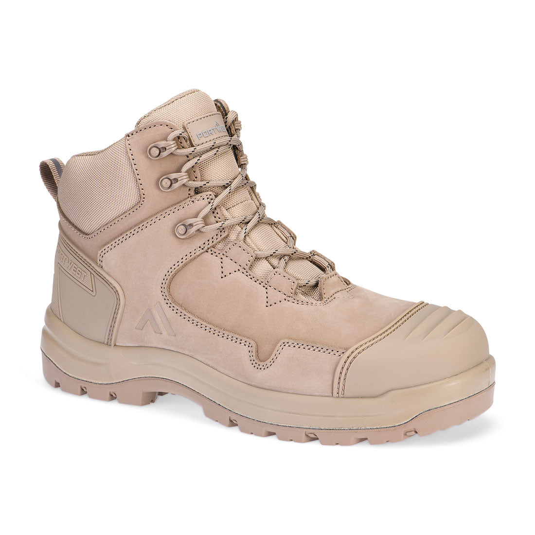 Portwest Composite Nubuck Leather Mid Boot S3S HRO SR FO SC LG Stone
