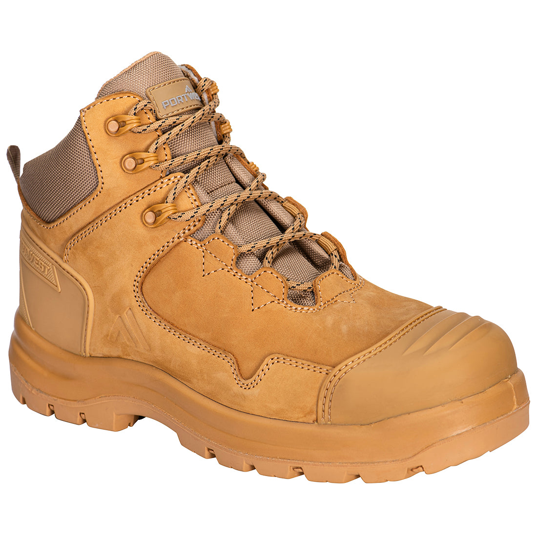 Portwest Composite Nubuck Leather Mid Boot S3S HRO SR FO SC LG Wheat
