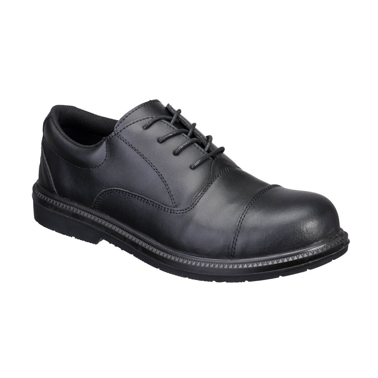 Portwest Steel Action Leather Executive Shoe S3 SR FO Black