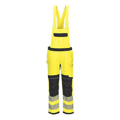 Portwest PW3 Modaflame Work Hi-Vis Multi-Norm FR Bib and Brace Yellow/Black
