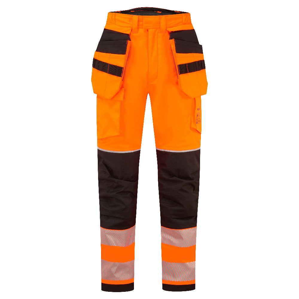 Portwest PW3 Modaflame Rain+ Hi-Vis FR Winter Holster Trousers Orange/Black