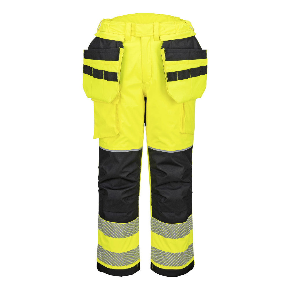 Portwest PW3 Modaflame Rain+ Hi-Vis FR Winter Holster Trousers Yellow/Black