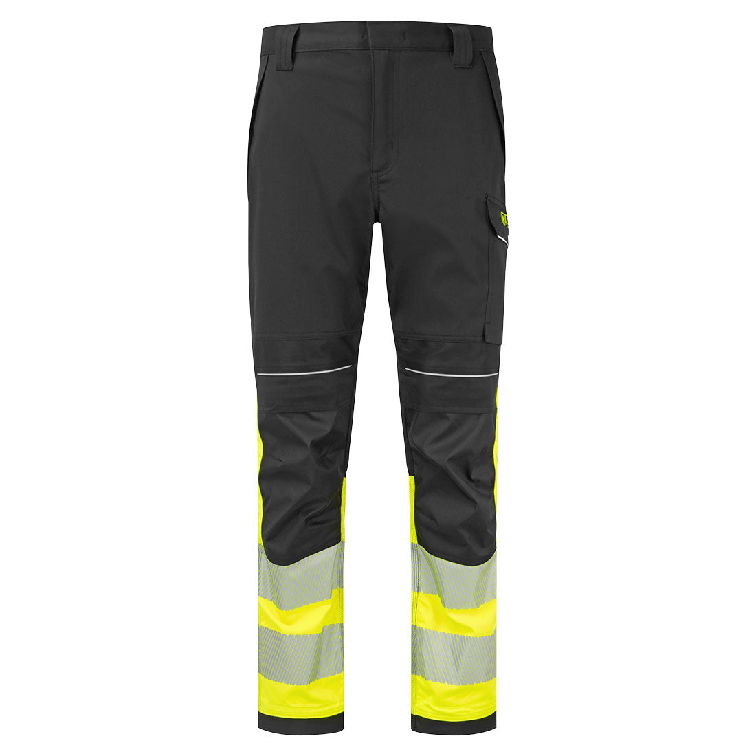 Portwest PW3 Modaflame Work Hi-Vis Class 1 FR Trousers Yellow/Black