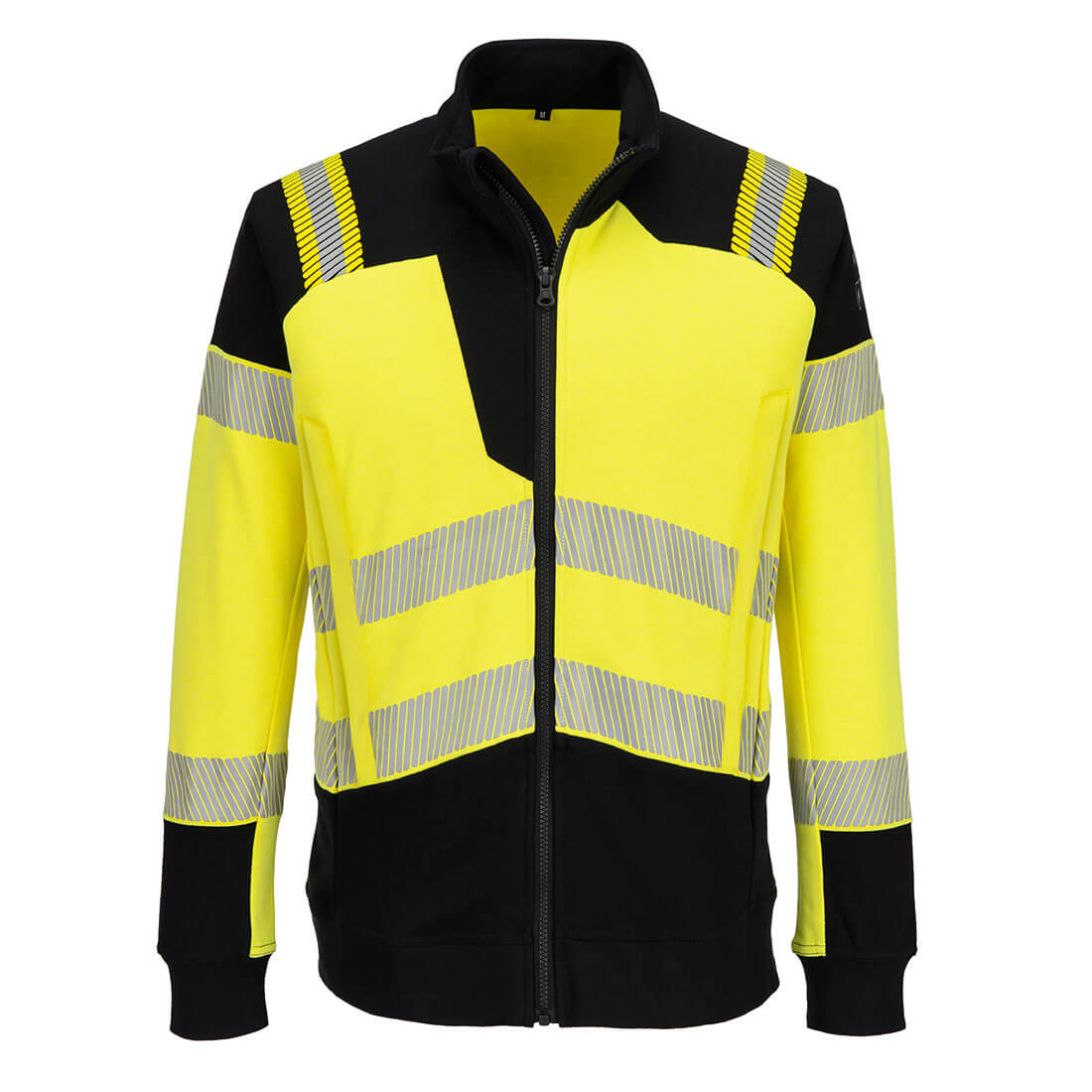 Portwest PW3 Modaflame Knit Hi-Vis FR Full Zip Sweatshirt Yellow/Black
