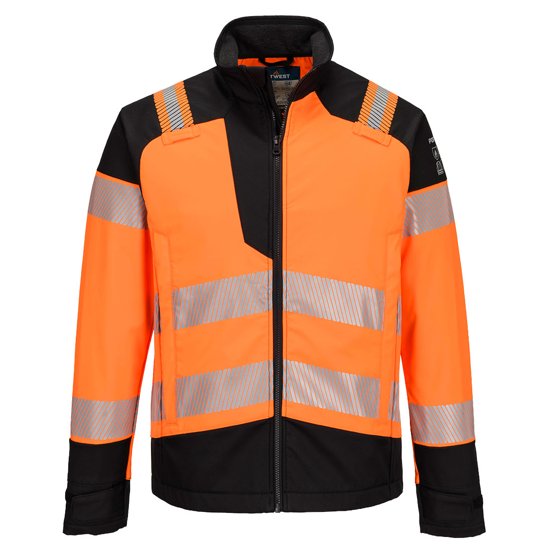 Portwest PW3 Modaflame Softshell Hi-Vis Multi-Norm FR Jacket Orange/Black