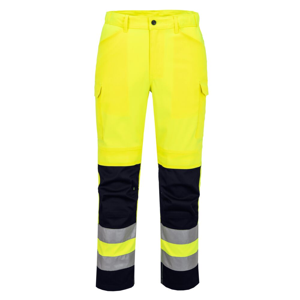 Portwest Hi-Vis Mesh Panel Trousers Yellow/Navy