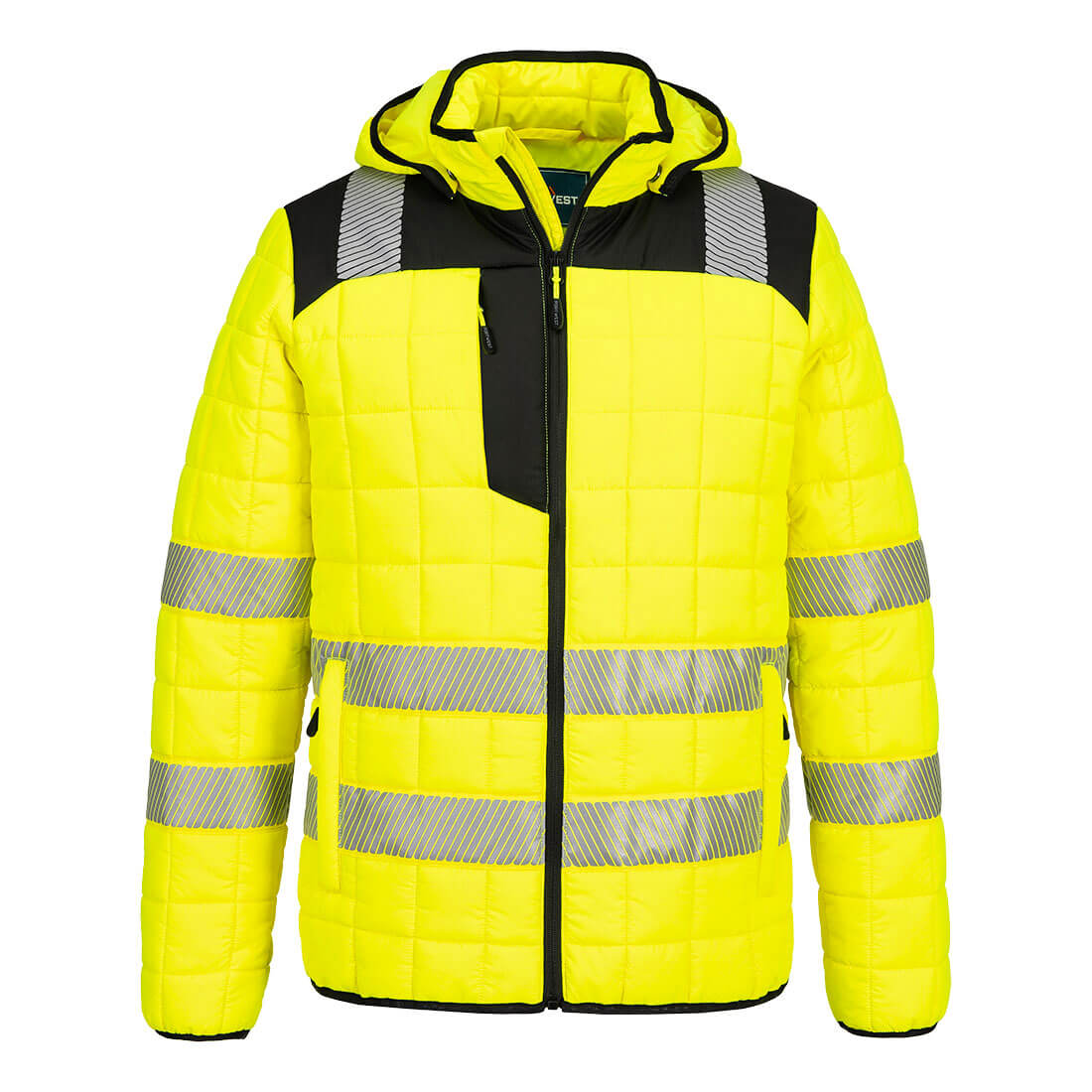 Portwest PW3 Hi-Vis Square Baffle Jacket Yellow/Black