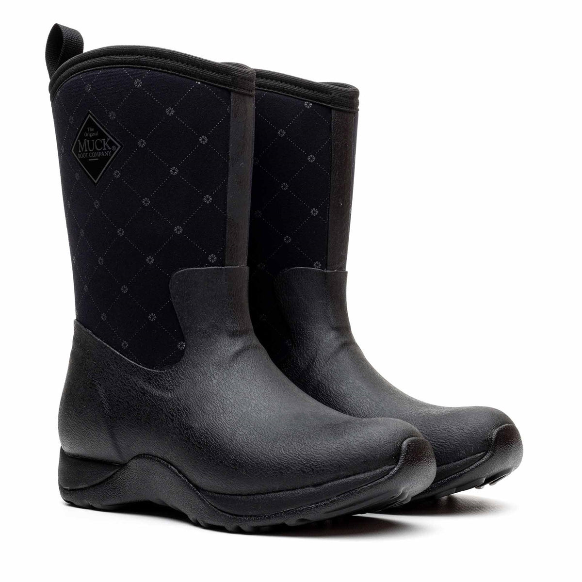 Muck Boots Womens Arctic Weekend Pull On Wellington Boot Black Quilt
