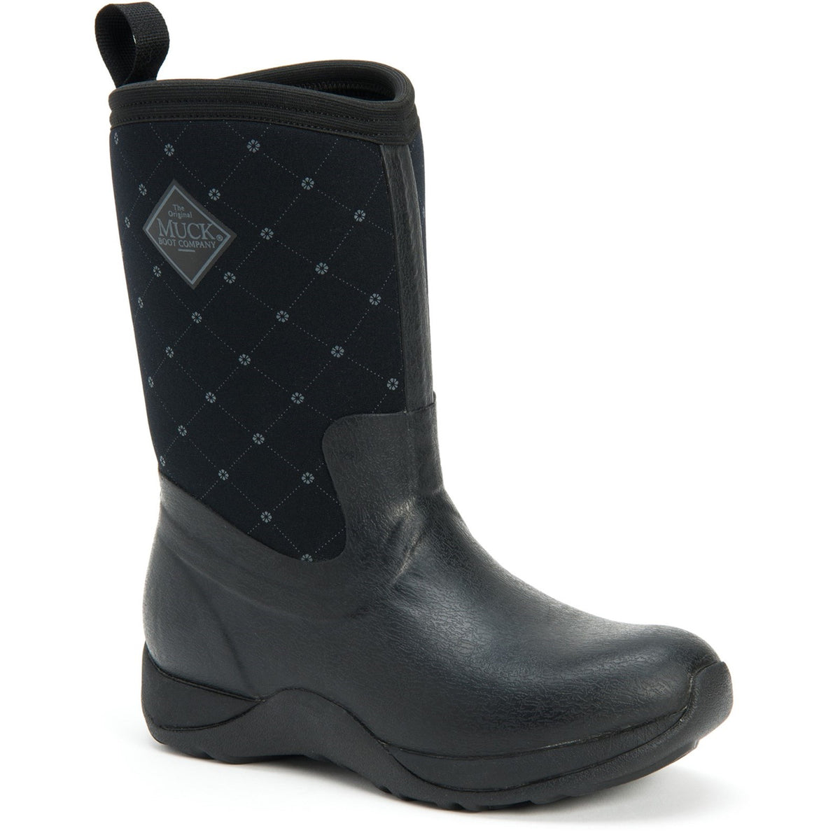 Muck Boots Womens Arctic Weekend Pull On Wellington Boot Black Quilt