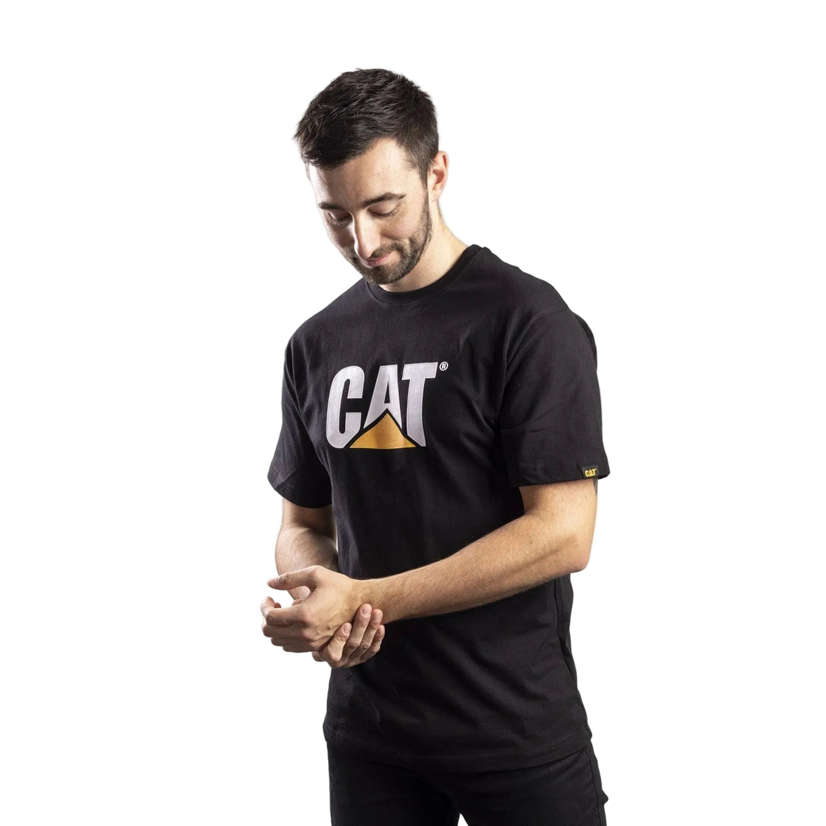 Caterpillar Mens Trademark Logo T-Shirt Black