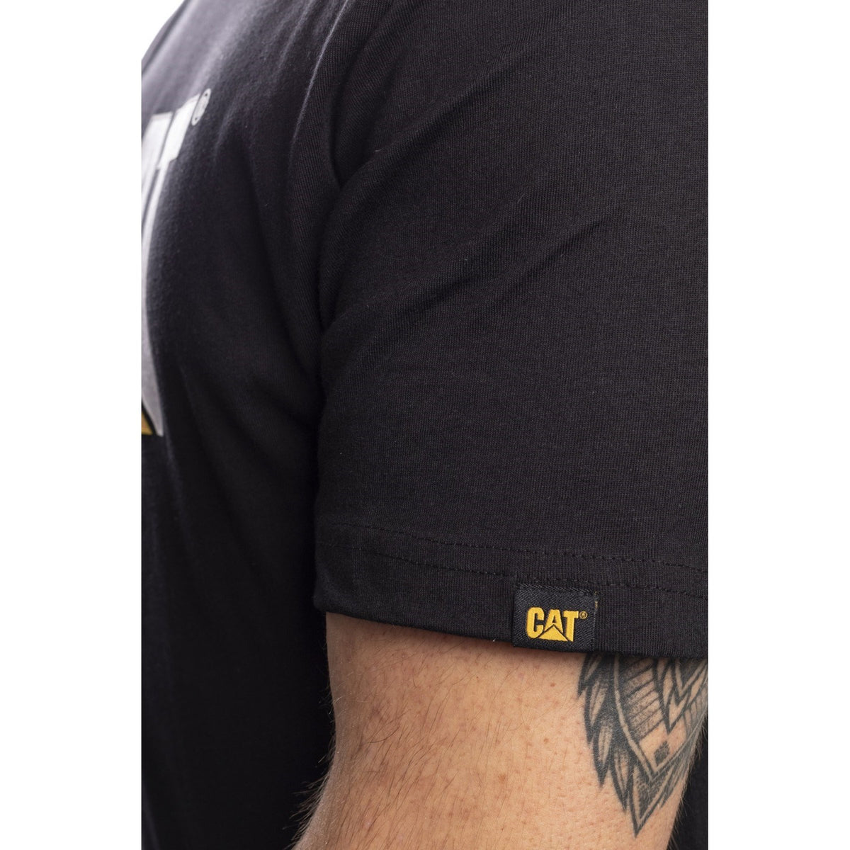 Caterpillar Mens Trademark Logo T-Shirt Black