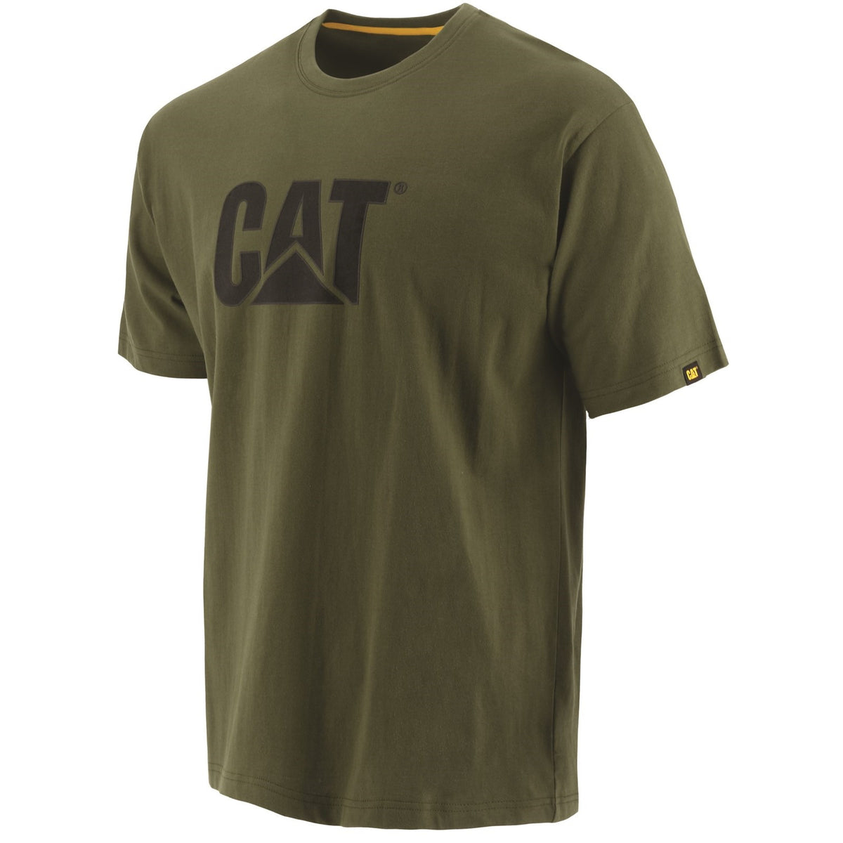 Caterpillar Mens Trademark Logo T-Shirt Chive