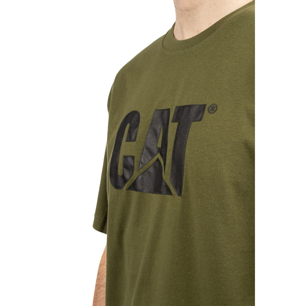 Caterpillar Mens Trademark Logo T-Shirt Chive