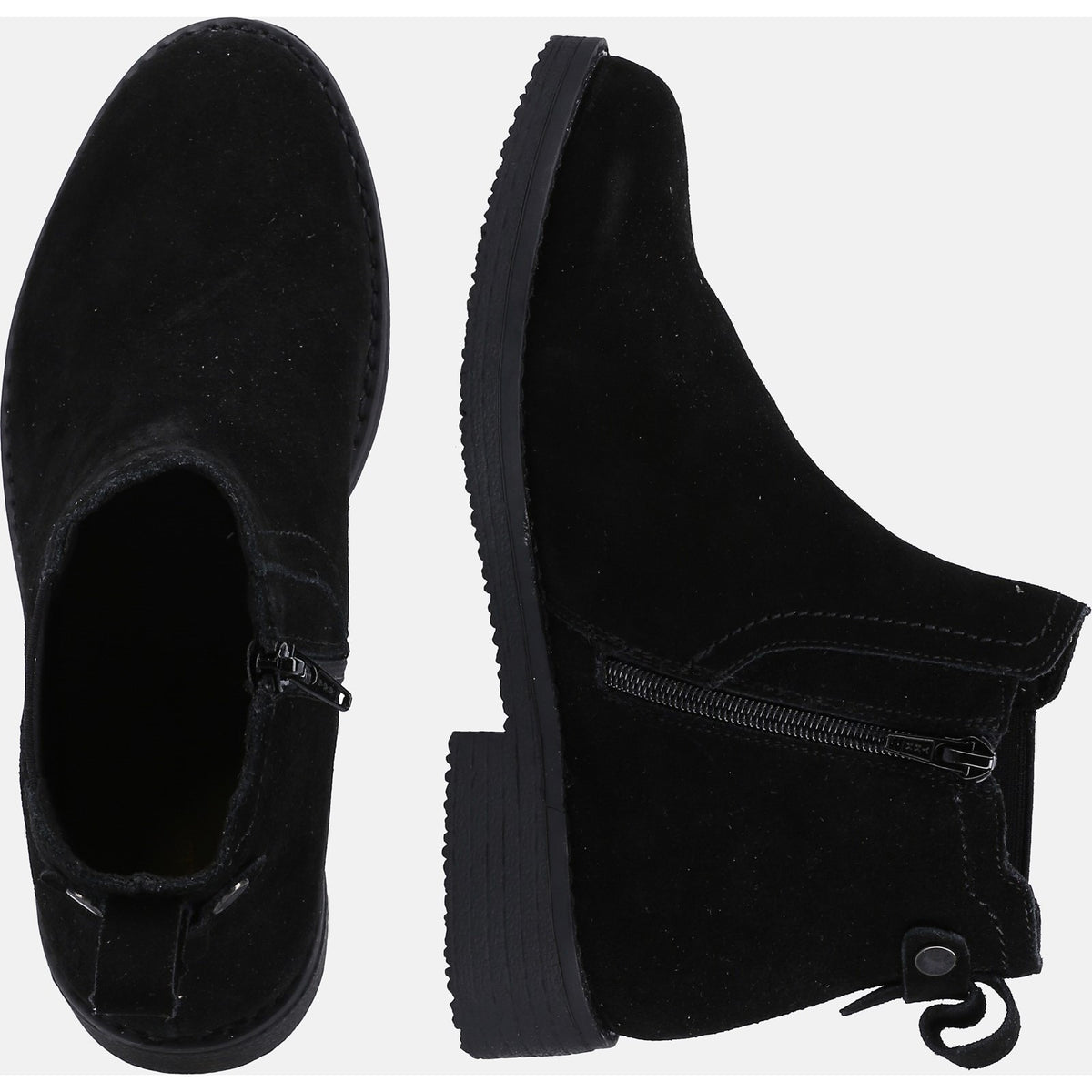 Hush Puppies Womens Maddy Ladies Ankle Boots Black