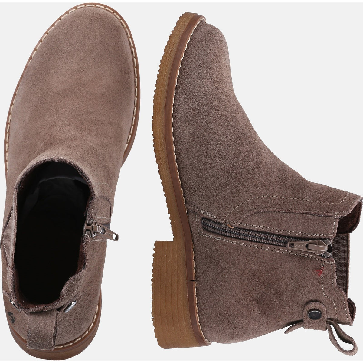 Hush Puppies Womens Maddy Ladies Ankle Boots Grey