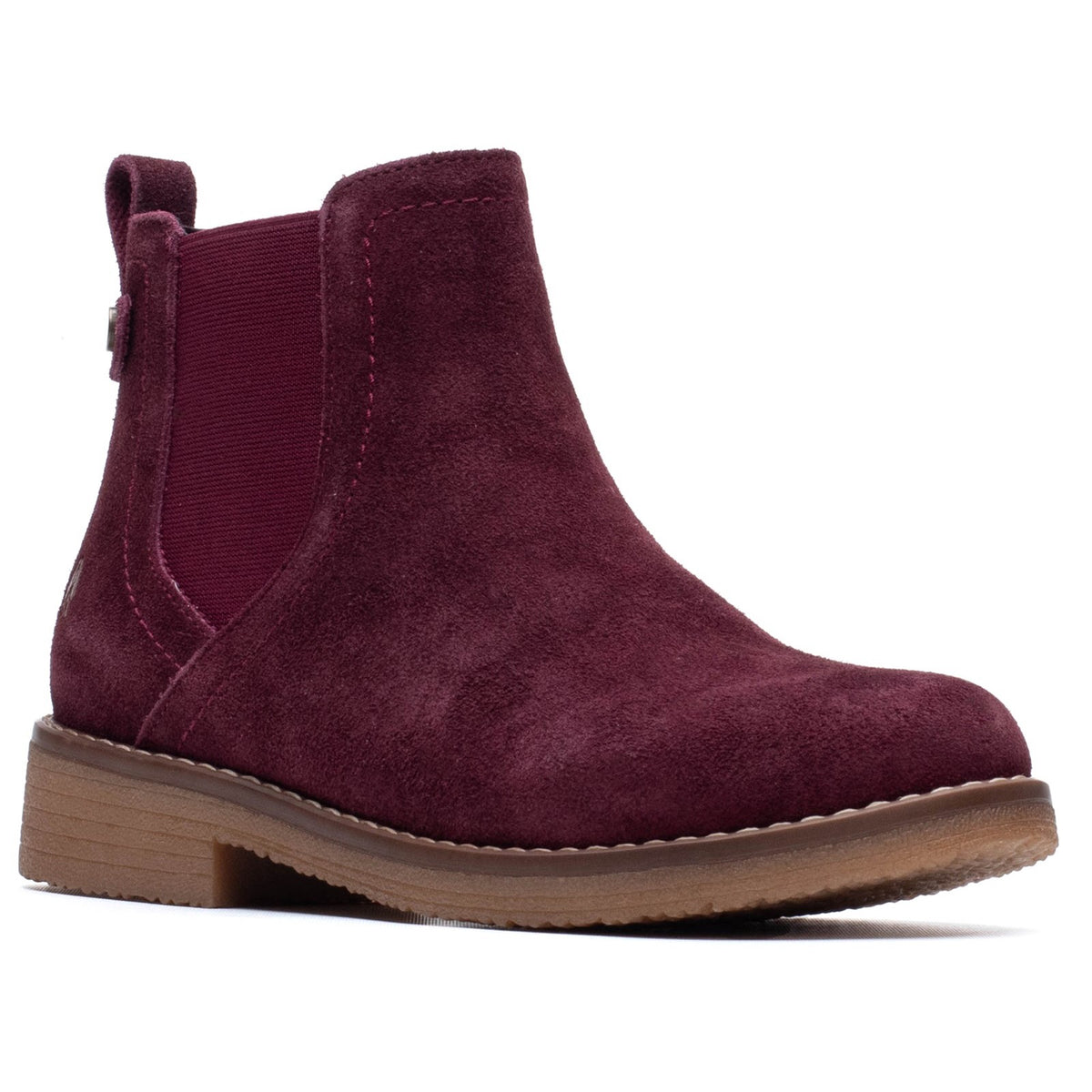 Hush Puppies Womens Maddy Ladies Ankle Boots Plum