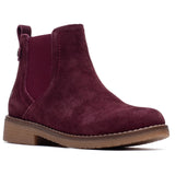 Hush Puppies Womens Maddy Ladies Ankle Boots Plum