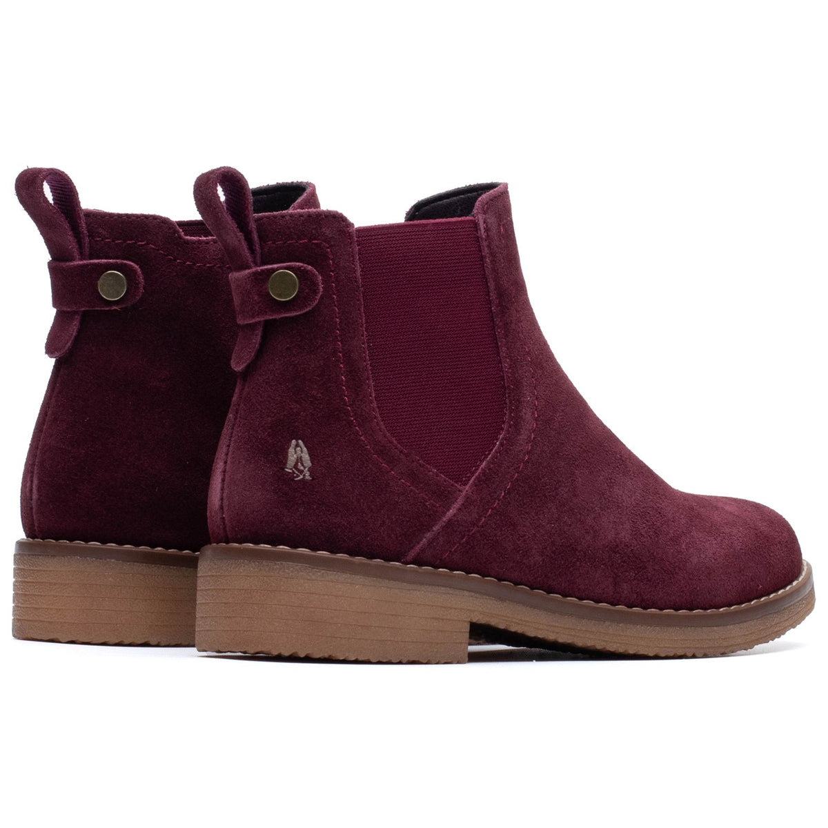 Hush Puppies Womens Maddy Ladies Ankle Boots Plum