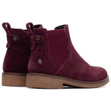 Hush Puppies Womens Maddy Ladies Ankle Boots Plum