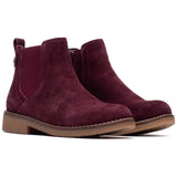 Hush Puppies Womens Maddy Ladies Ankle Boots Plum