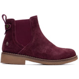 Hush Puppies Womens Maddy Ladies Ankle Boots Plum