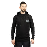 Caterpillar Mens Hooded Long Sleeve Tee Black