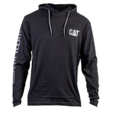 Caterpillar Mens Hooded Long Sleeve Tee Black