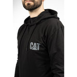 Caterpillar Mens Hooded Long Sleeve Tee Black