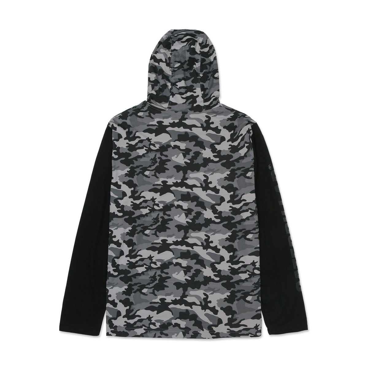 Caterpillar Mens Hooded Long Sleeve Tee Stone Camo