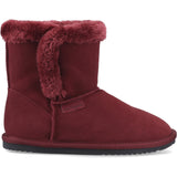 Hush Puppies Womens Ashleigh Slipper Bootie Bordeaux