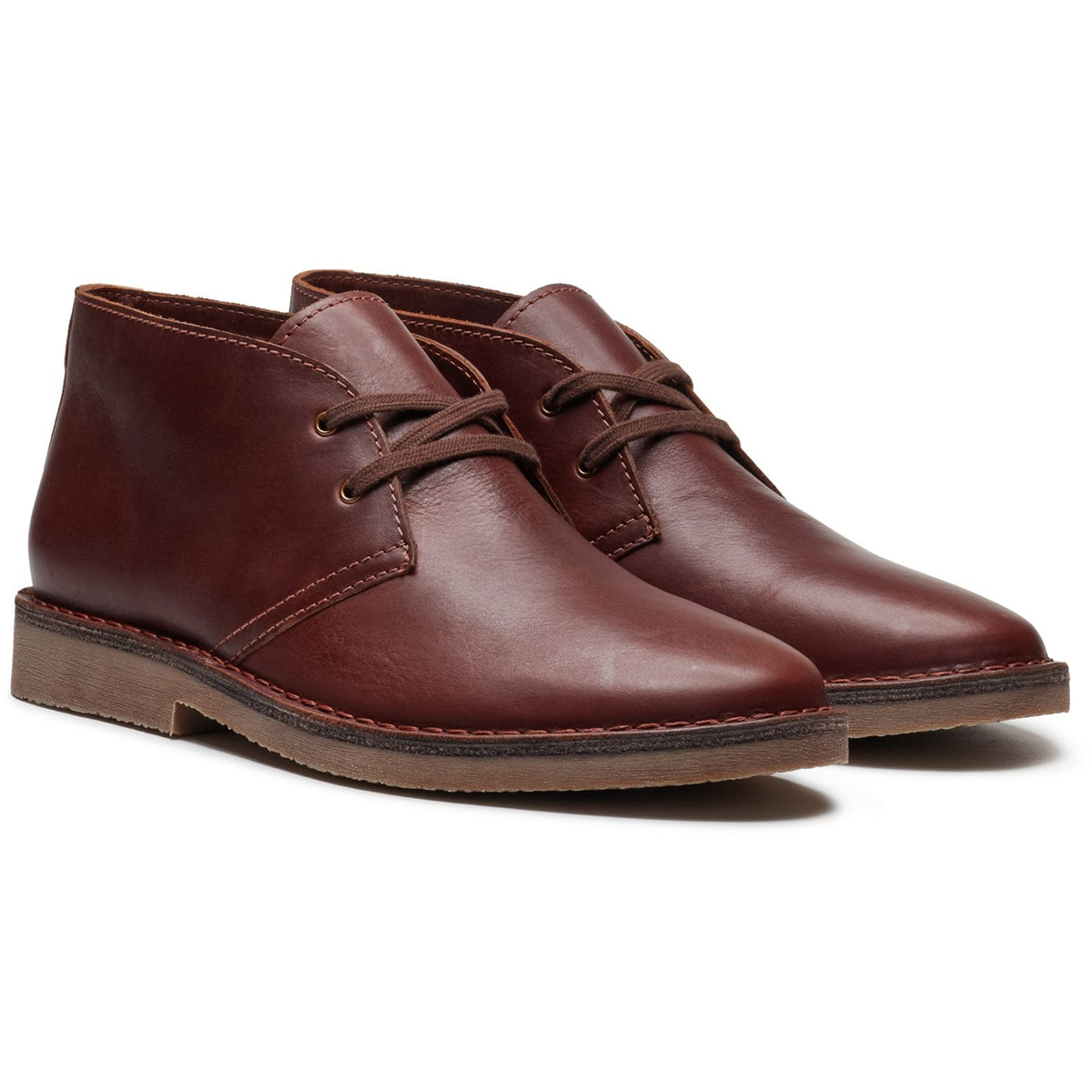 Hush Puppies Mens Samuel Leather Chukka Boot Brown