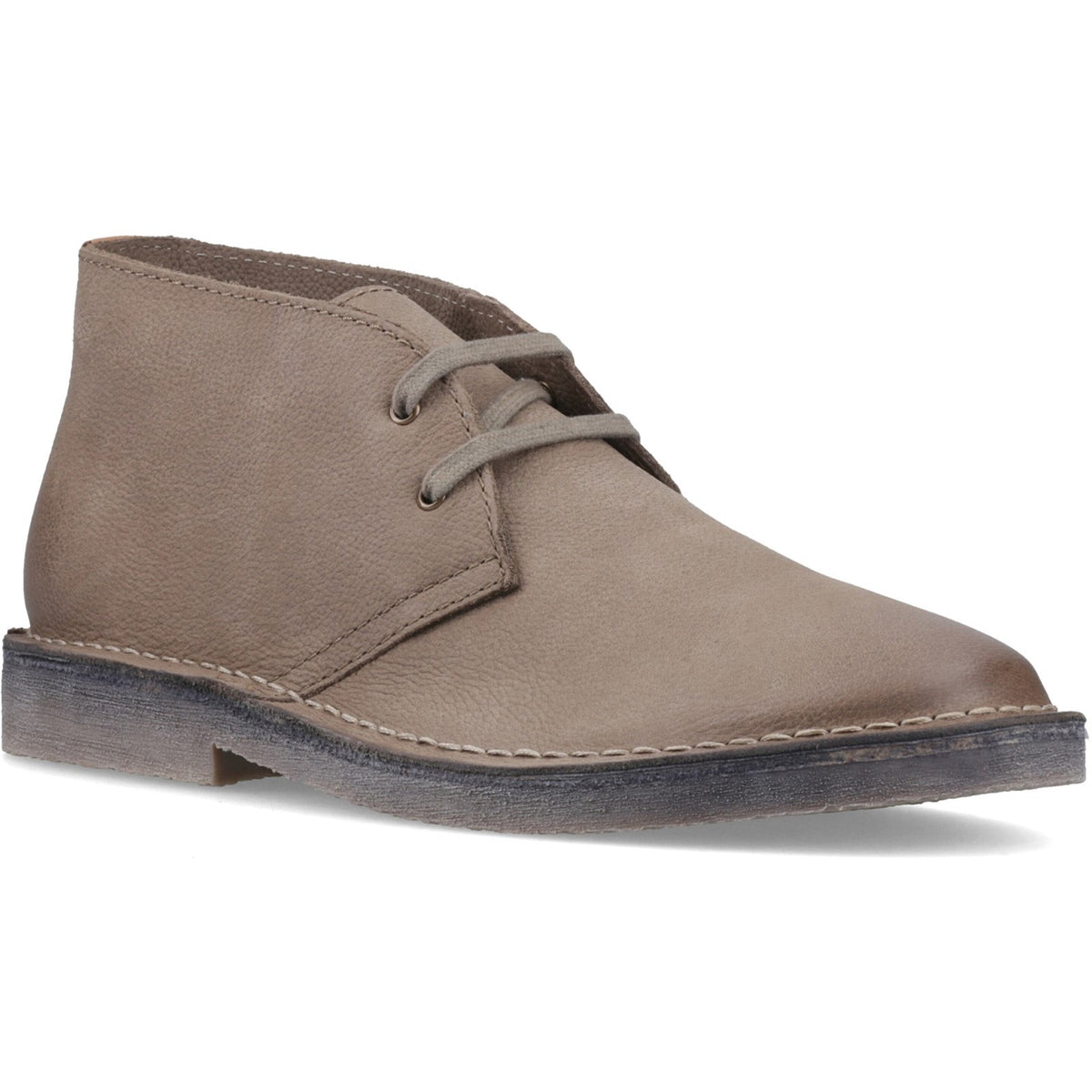 Hush Puppies Mens Samuel Leather Chukka Boot Stone